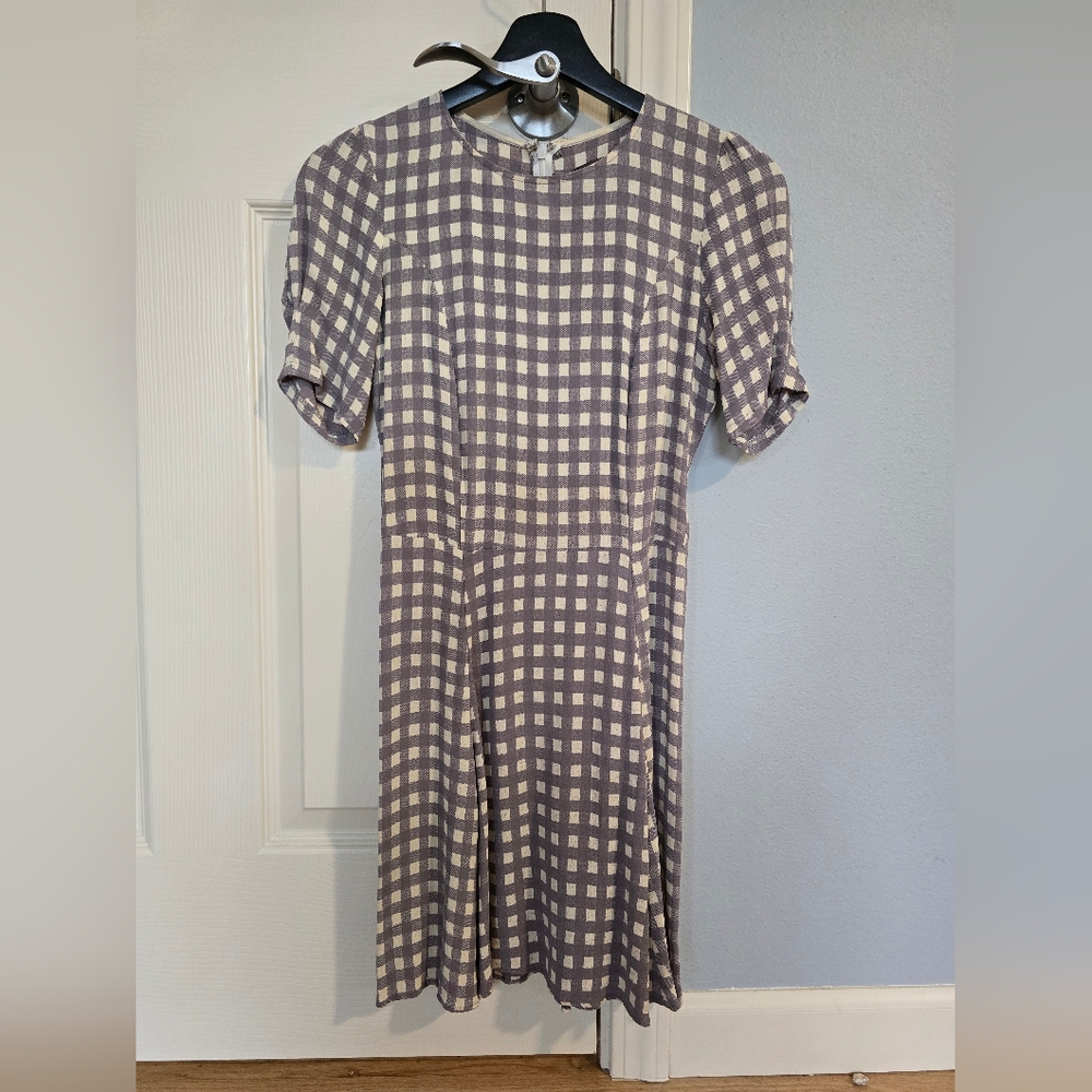 Reformation Checkered Short Sleeve Dress